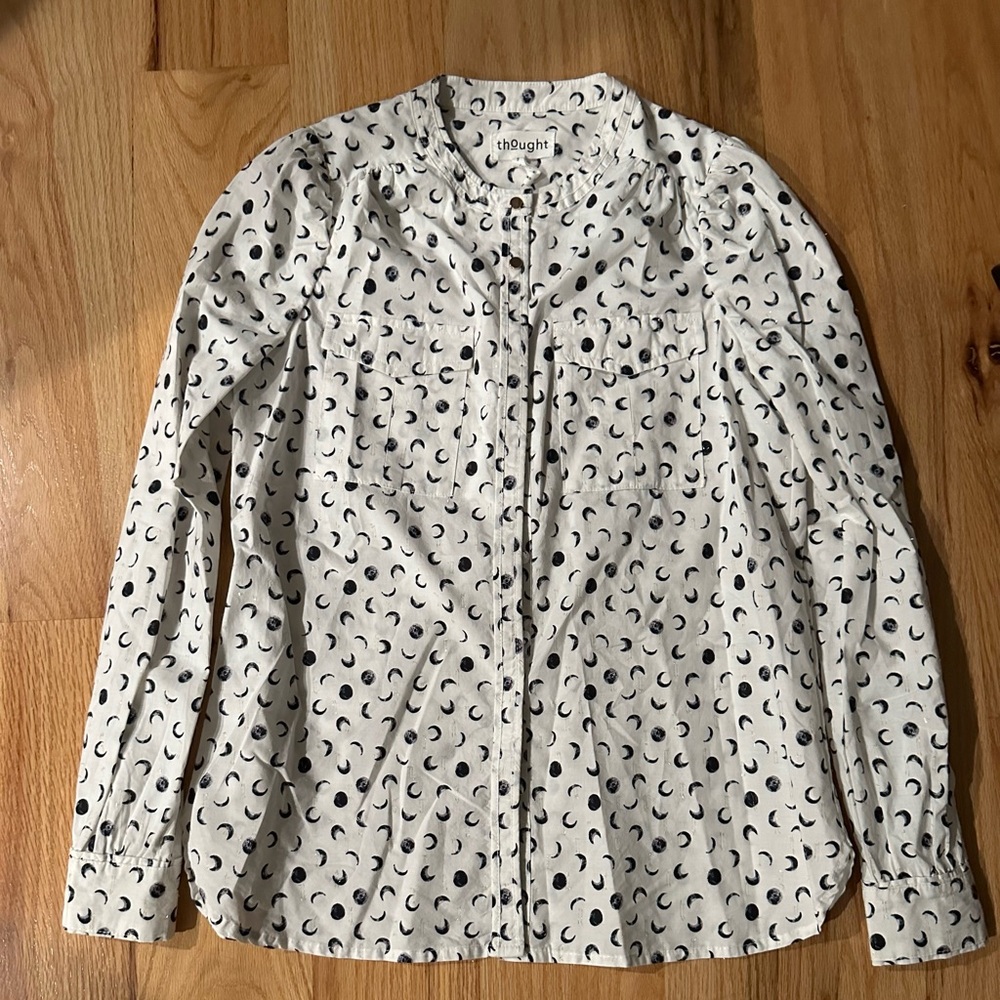 BUTTON DOWN BLOUSE BY and THOUGHT